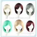 2014 Cheap fashion colored cosplay BOB short carnival party wigs Hot sale red Wine red/black / silvery white/synthetic cosplay